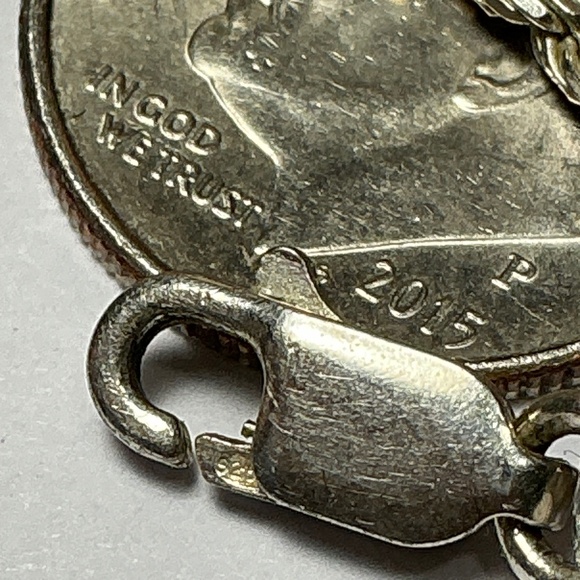 Sterling Silver Rope Style Necklace / Chain. 24 inches long - Picture 4 of 4